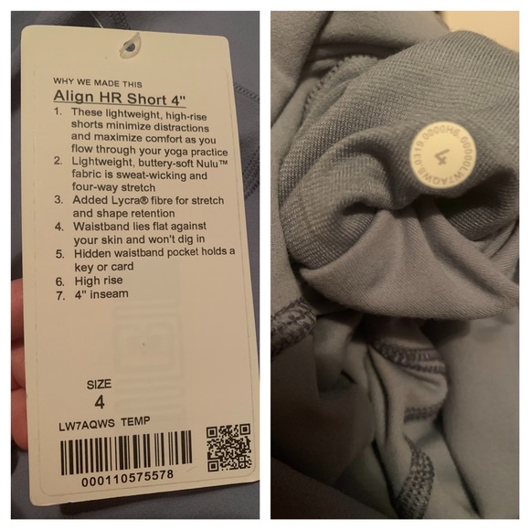 🍋🚫SOLD🚫NWT Lululemon Align Short 4”🔥🍋 - Picture 4 of 4